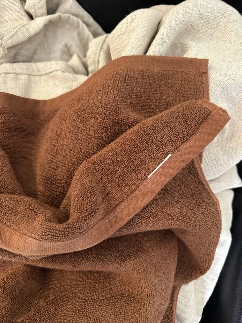RHODE Brown Logo Jacquard terry Bath Towel